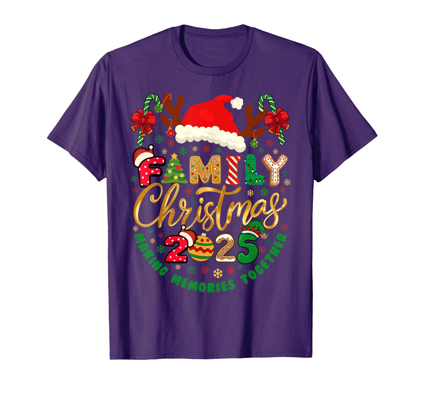 Family Christmas 2025 Matching Outfit Xmas Squad Santa Group T-Shirt