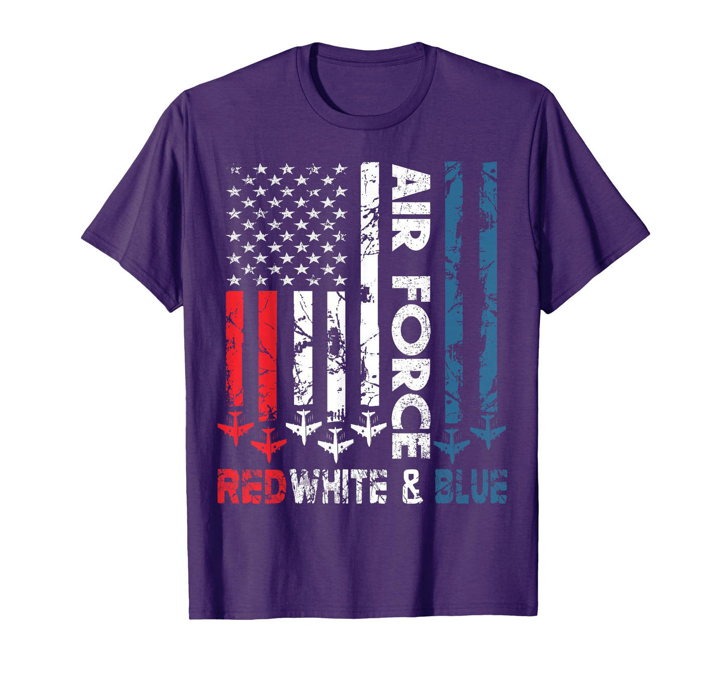 Air Force Red White And Blue 4th of July Vintage USA Flag T-Shirt