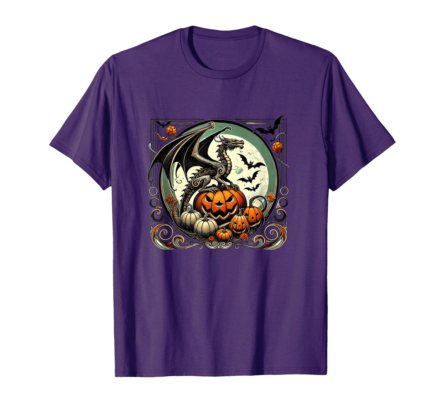 Halloween Dragon Illustration Autumn fall dragons T-Shirt