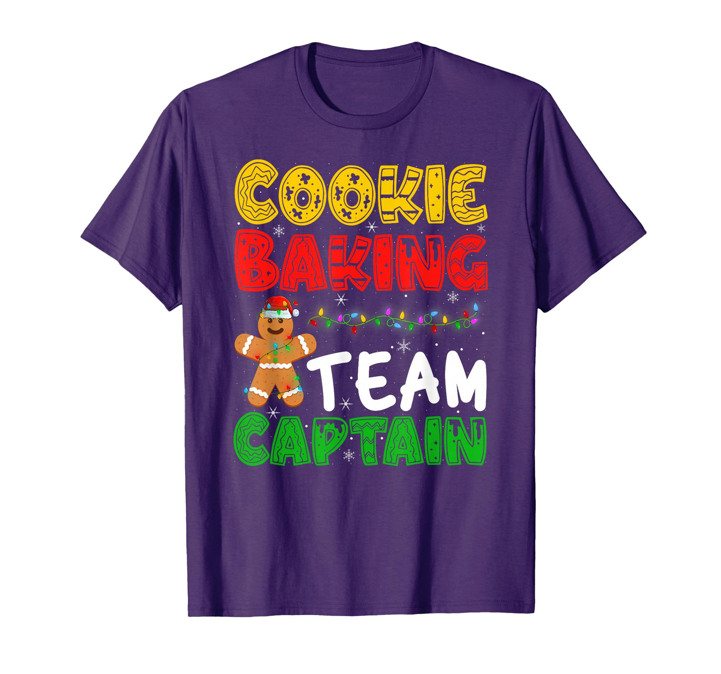 Cookie Baking Team Captain Funny Gingerbread Christmas T-Shirt
