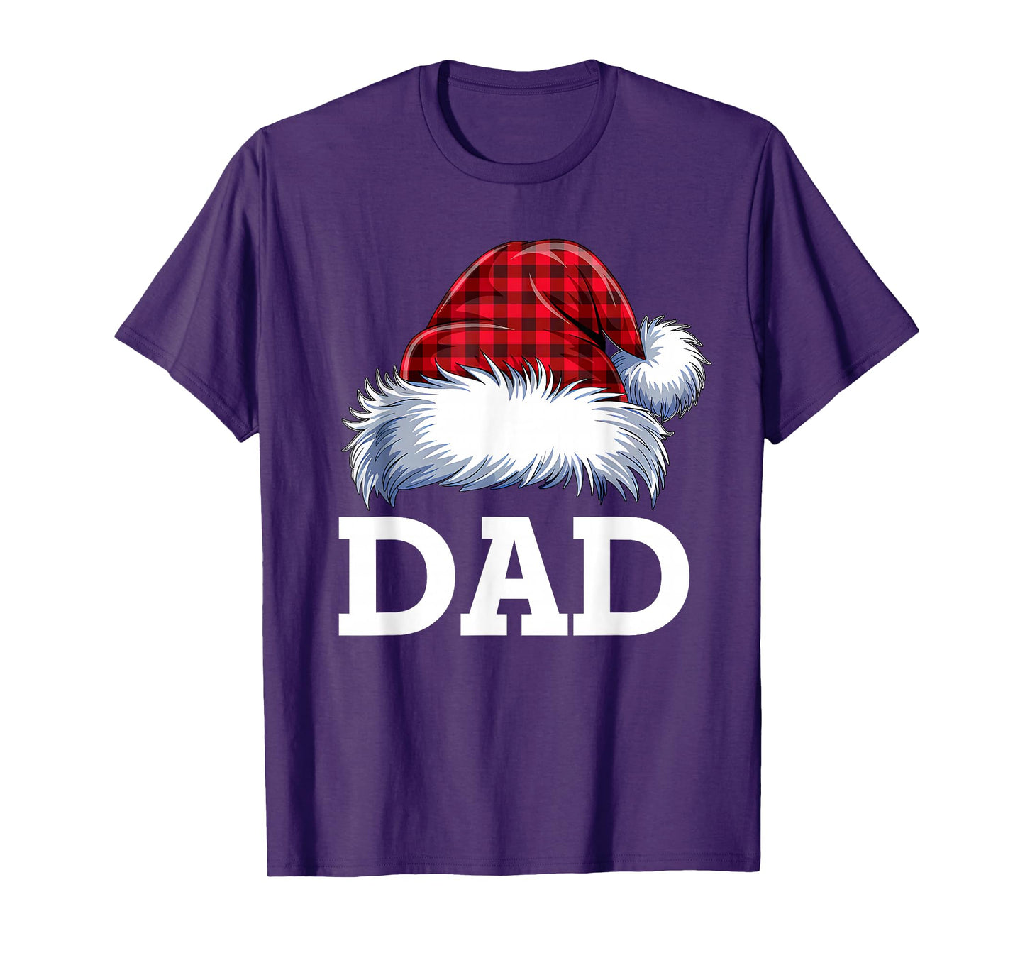 Dad Santa Red Plaid Christmas Family Matching Pajamas Xmas T-Shirt