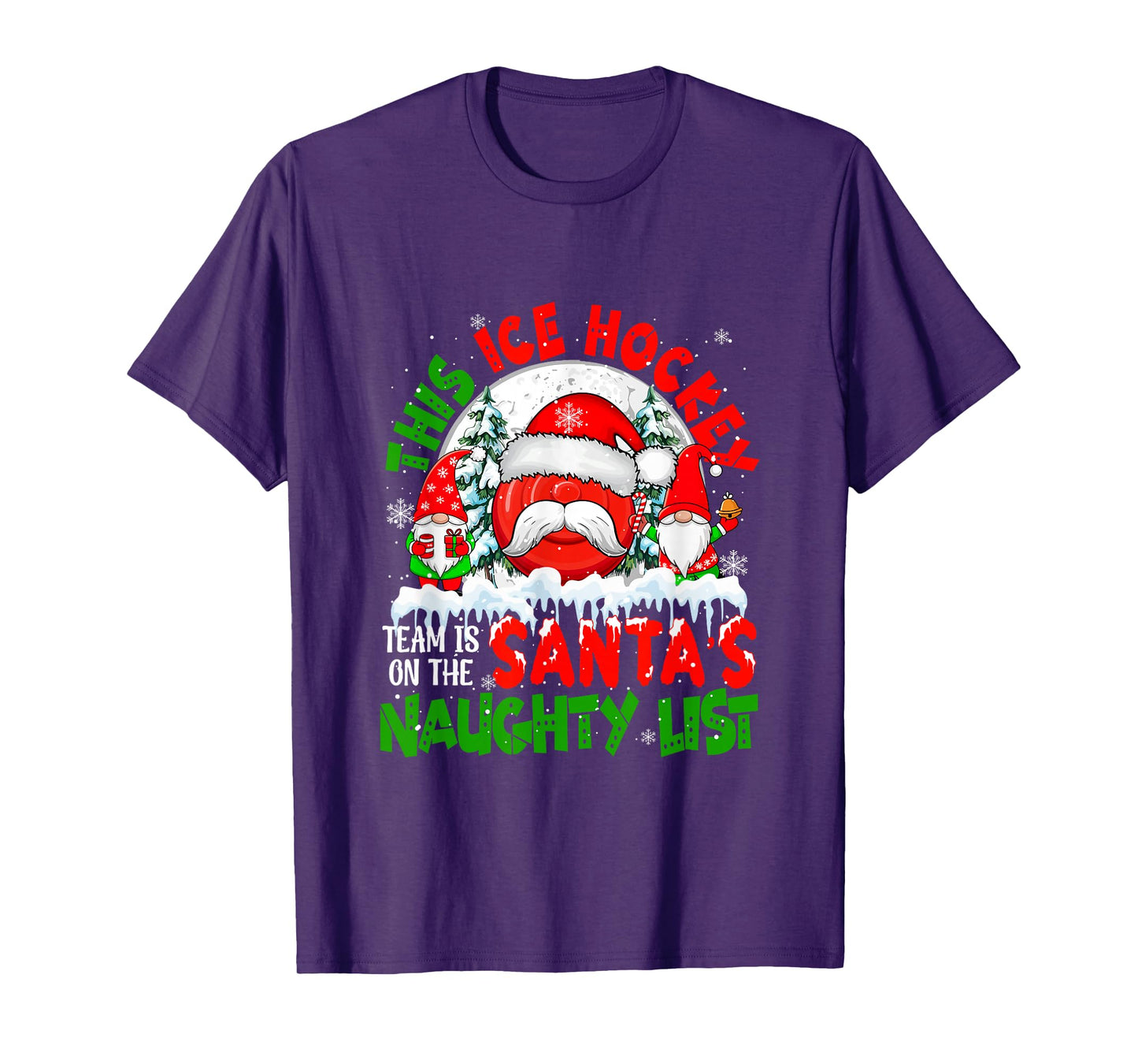 Disc Golf Team is On Santa's Xmas Naughty List Funny Players T-Shirt