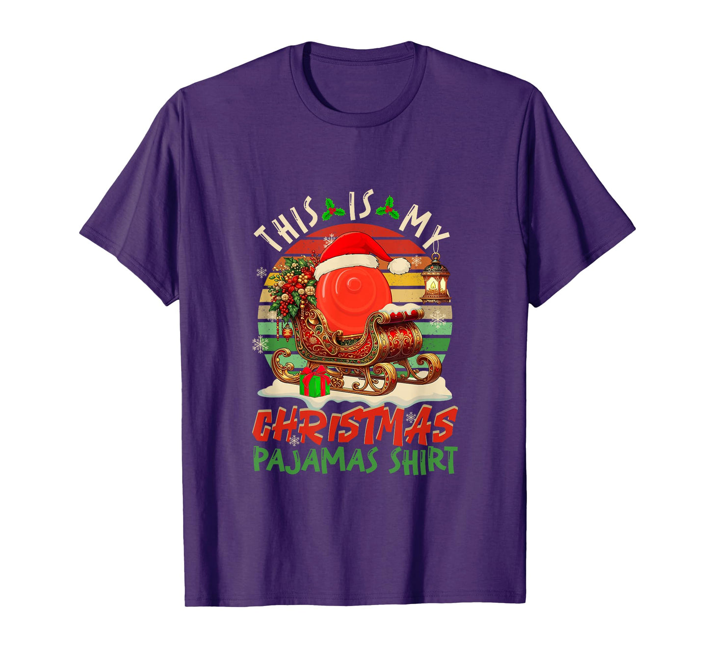 Vintage Retro My Christmas Pajama Shirt Disc Golf Player T-Shirt