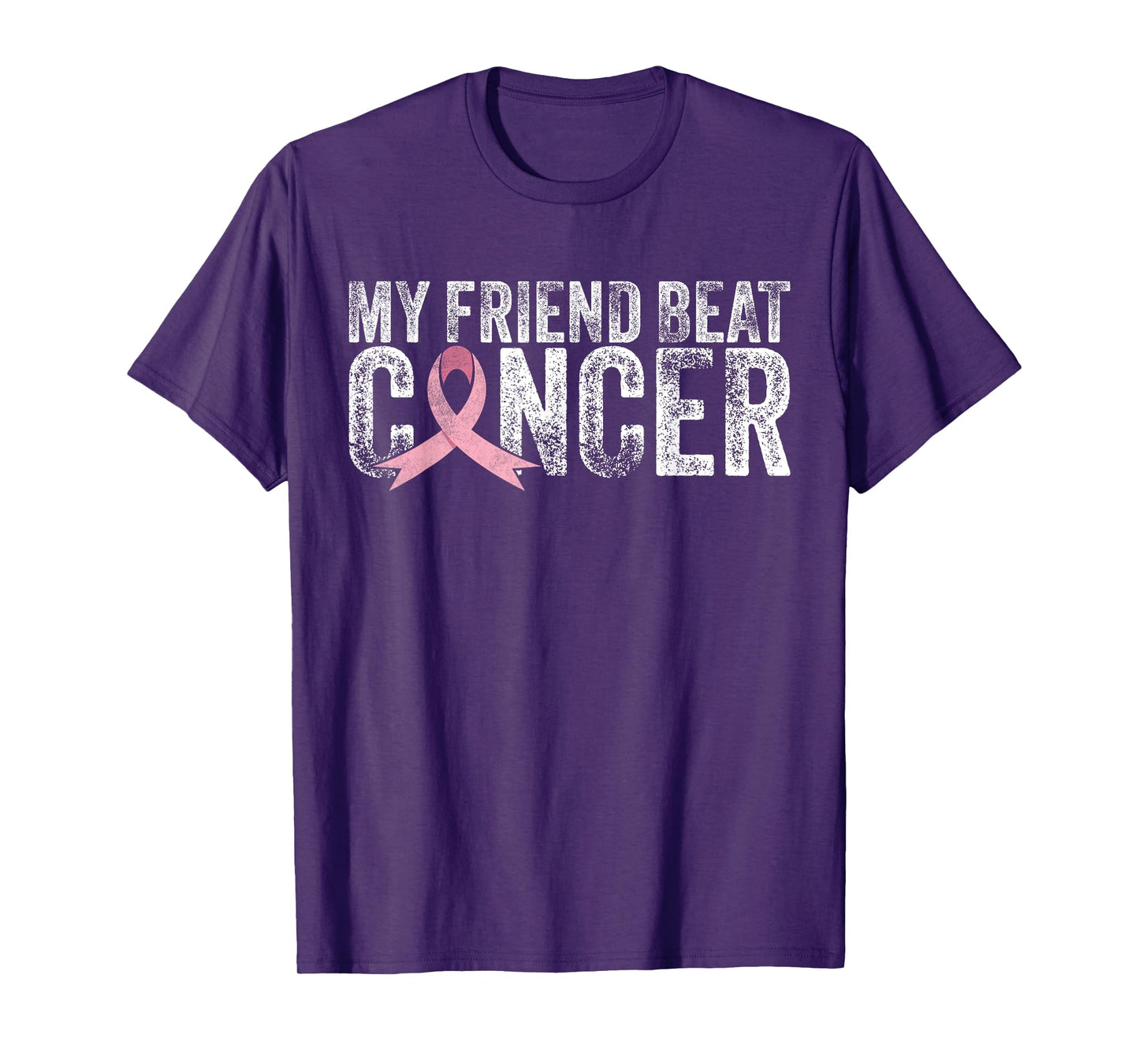 My Friend Beat Cancer Breast Cancer Awareness Survivor Pink T-Shirt