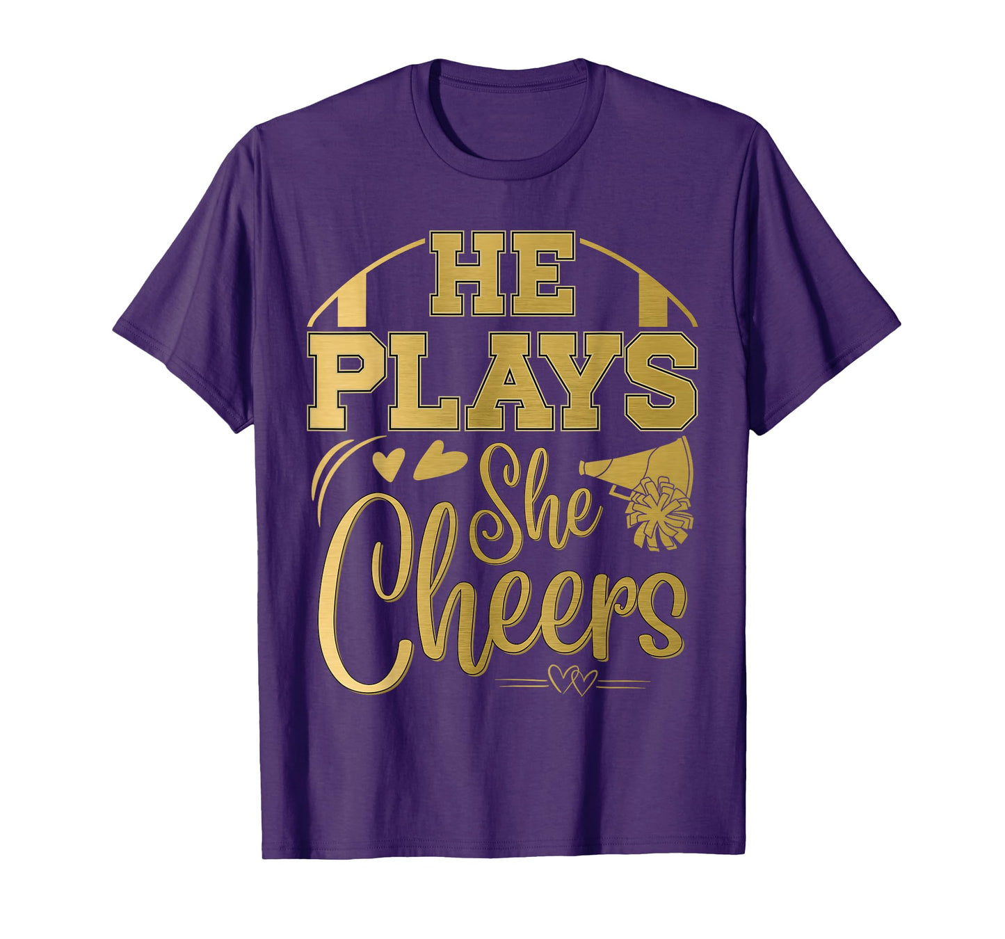Football and Cheer Mom and Cheer Dad a Cheerleading Football T-Shirt