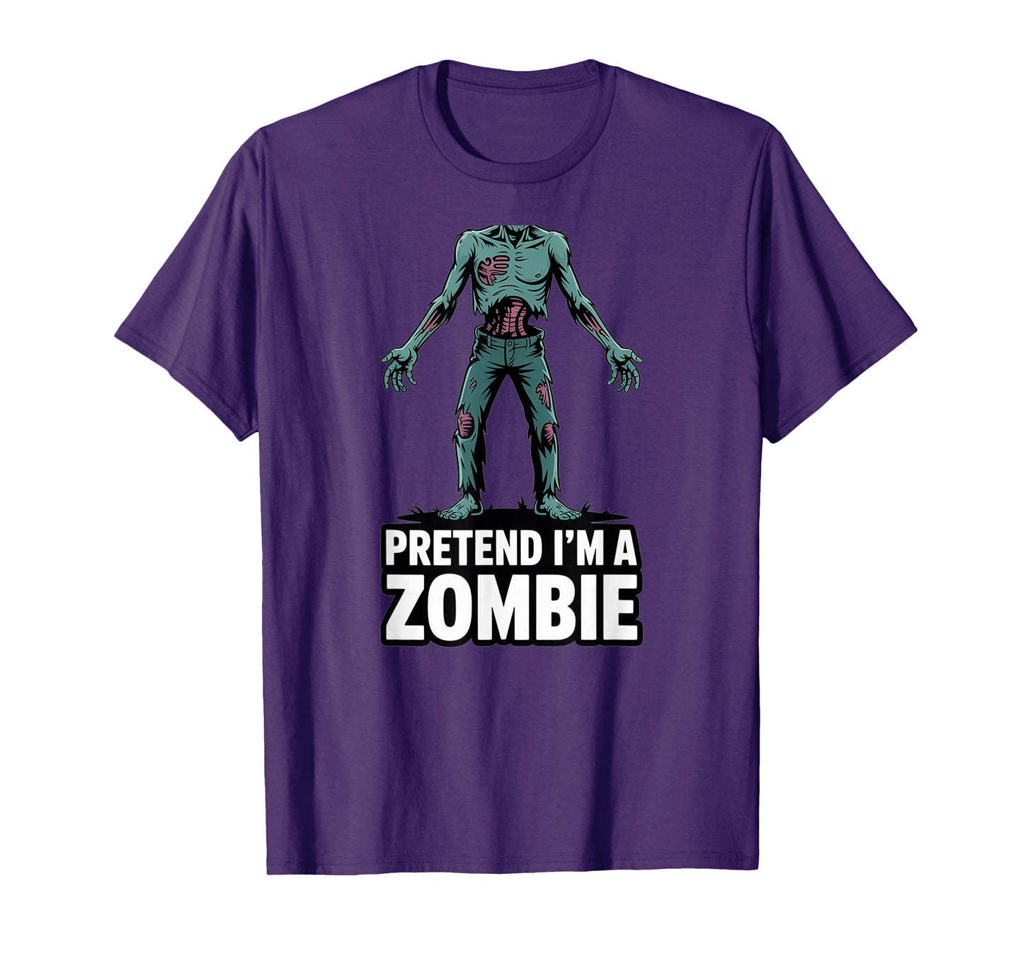 Pretend I'm A Zombie Halloween Costume Couples Matching T-Shirt