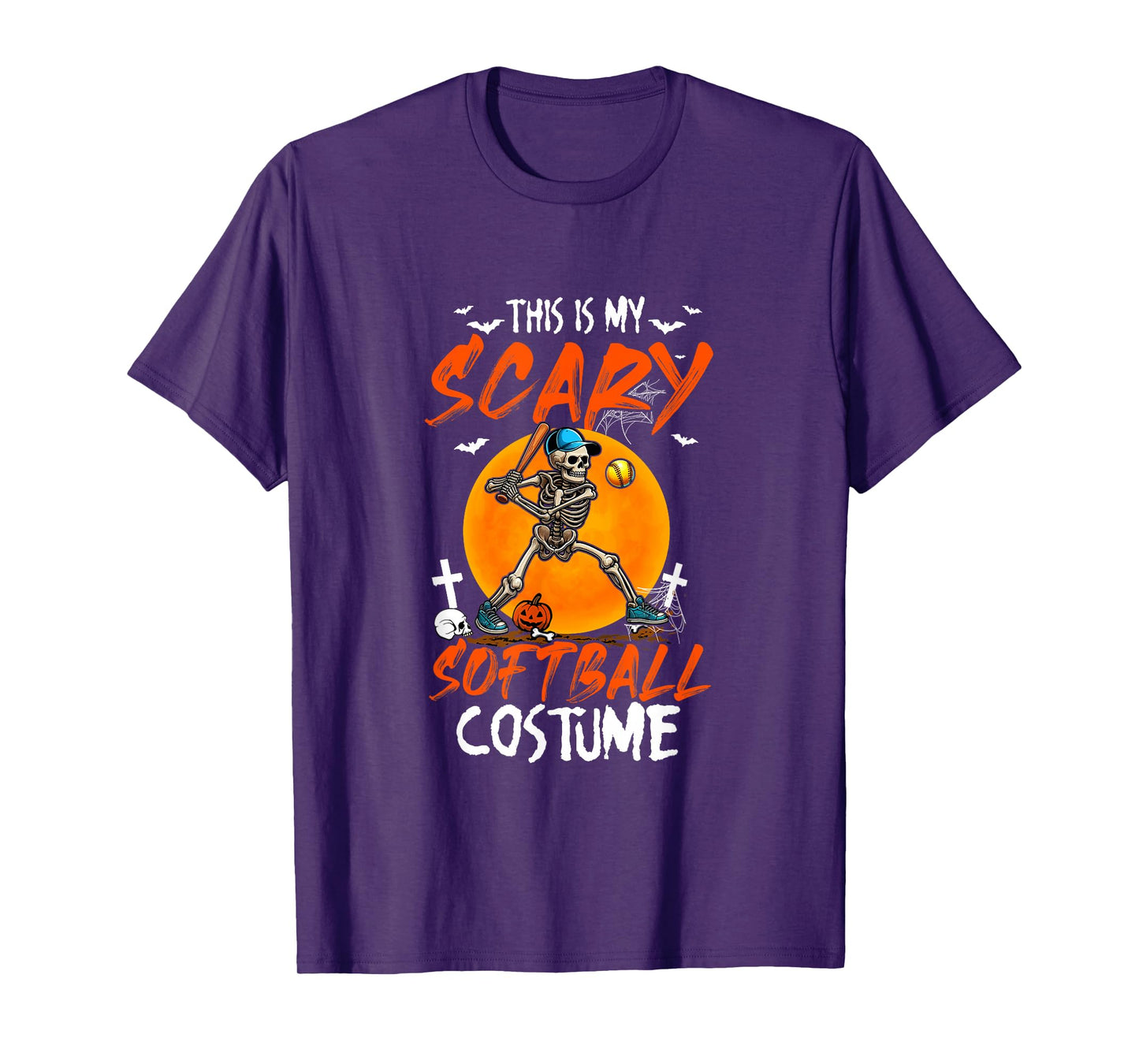 My Scary Softball Costume Skeleton Halloween Player Team T-Shirt