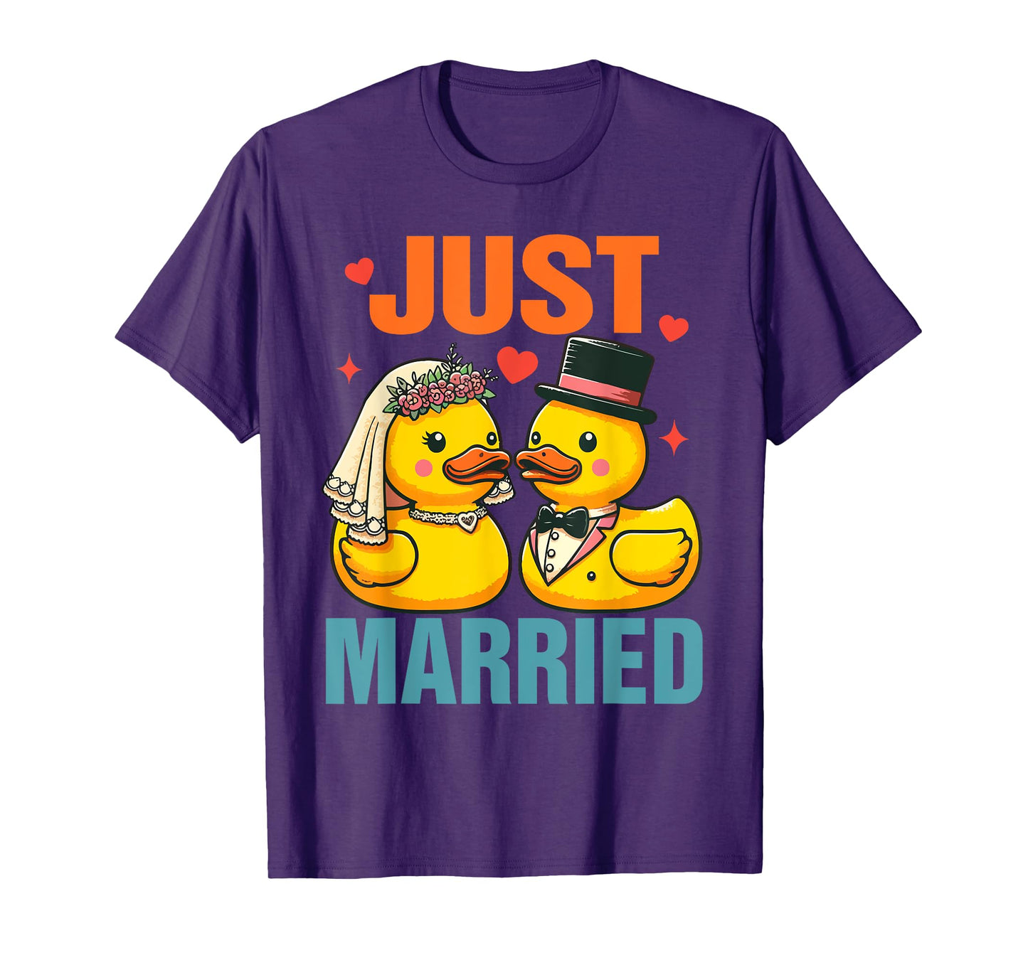 Bride & Groom Newlywed Wedding Rubber Ducks Just Married T-Shirt