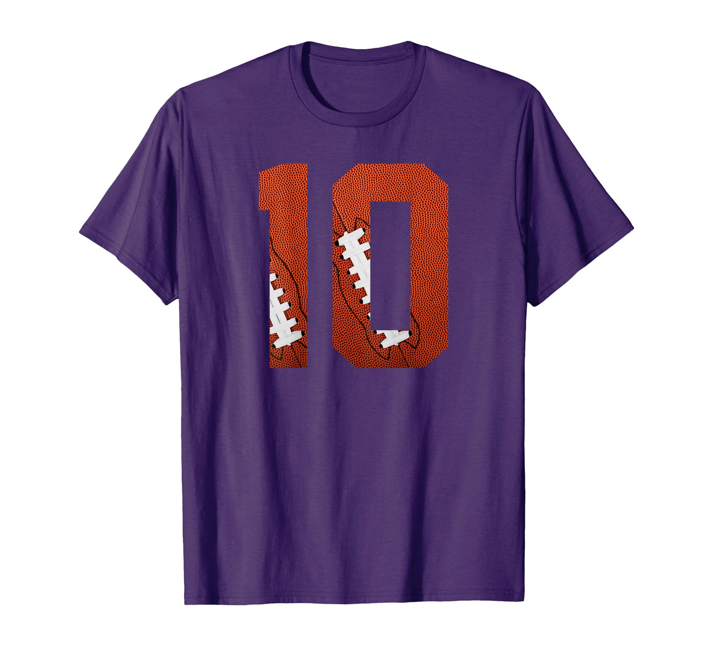 Number 10 BACKSIDE - American Football Jersey Numbered T-Shirt