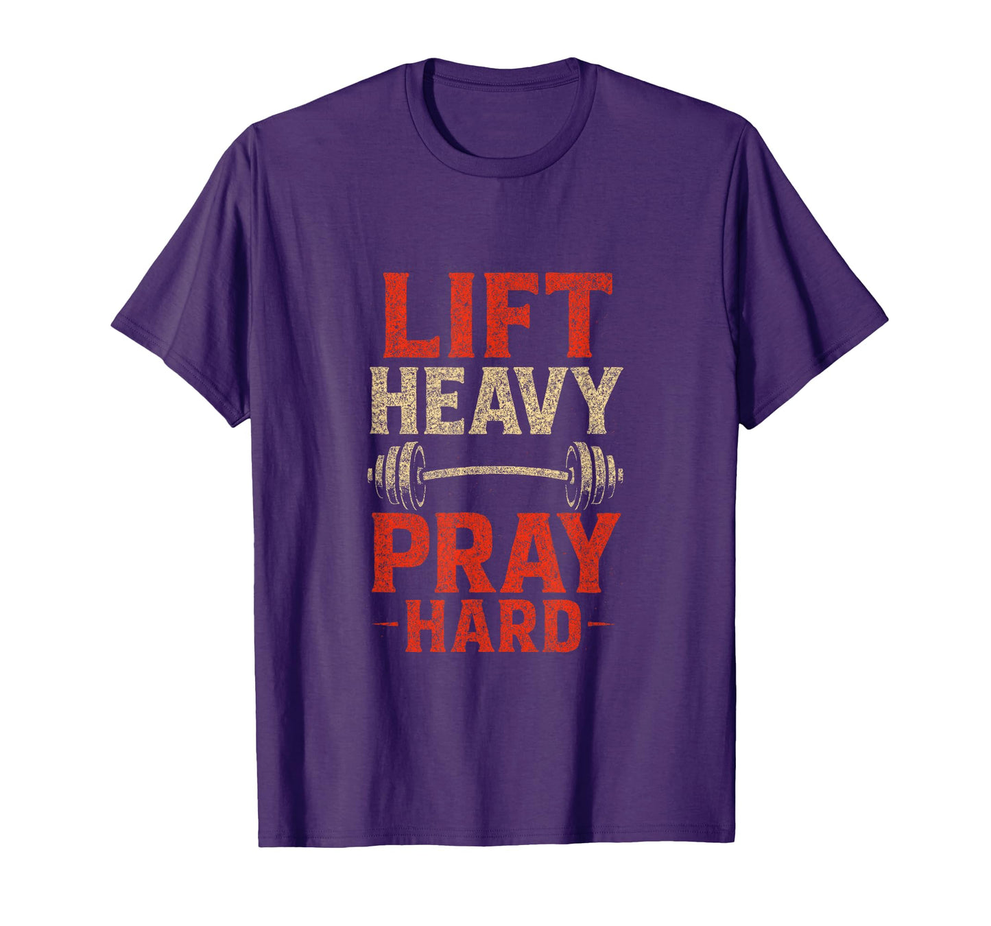 Lift Heavy Pray Hard - Christian Gym Weightlifting T-Shirt