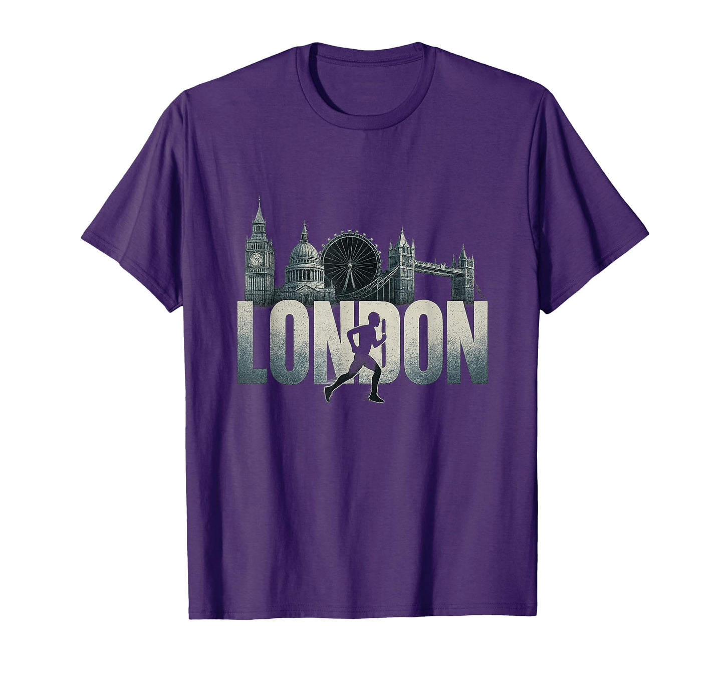 London Skyline Running Tee Marathon Jogger Fitness Runner T-Shirt
