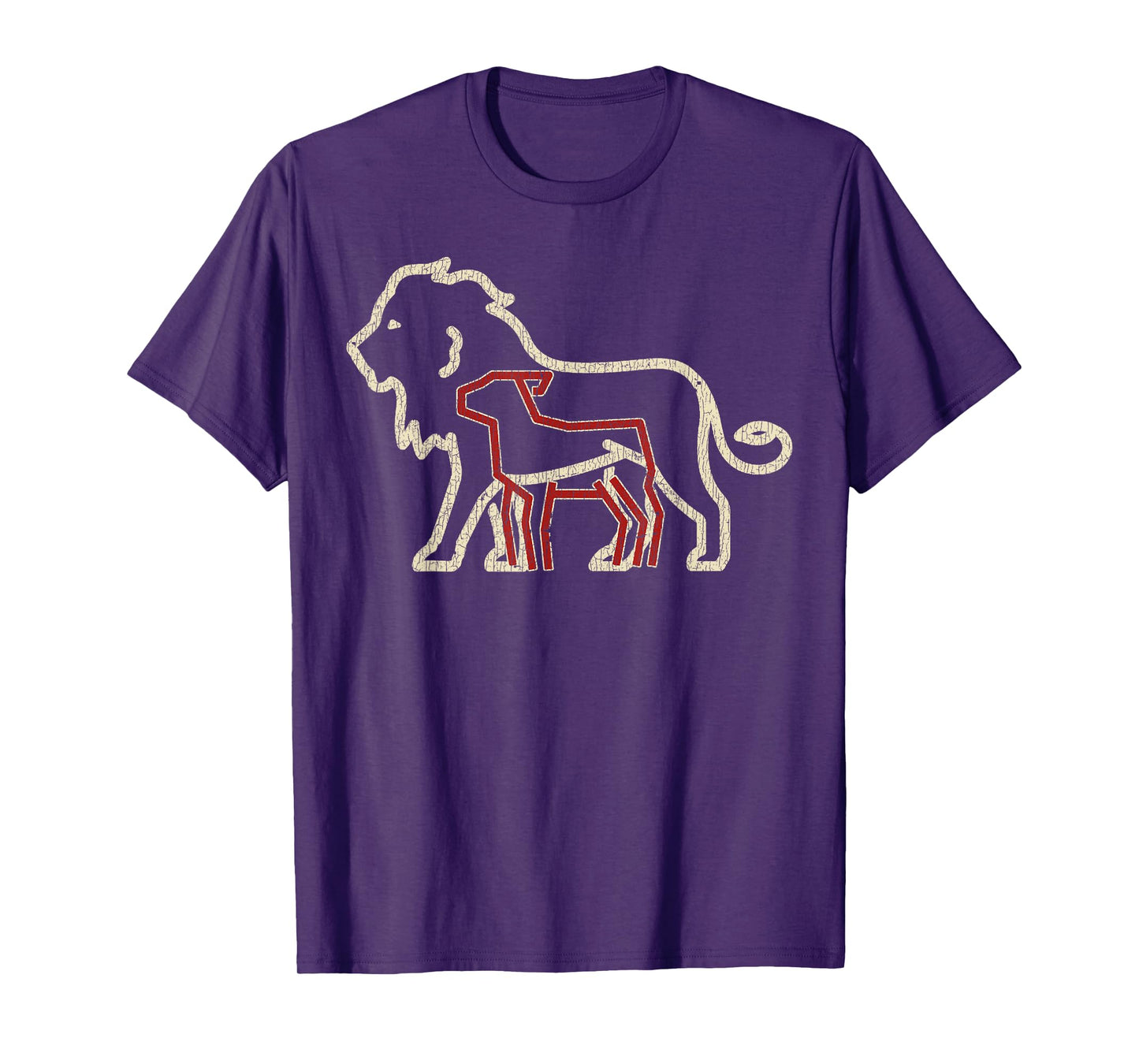 Vintage The Lion And The Lamb Minimalist Jesus Christ T-Shirt