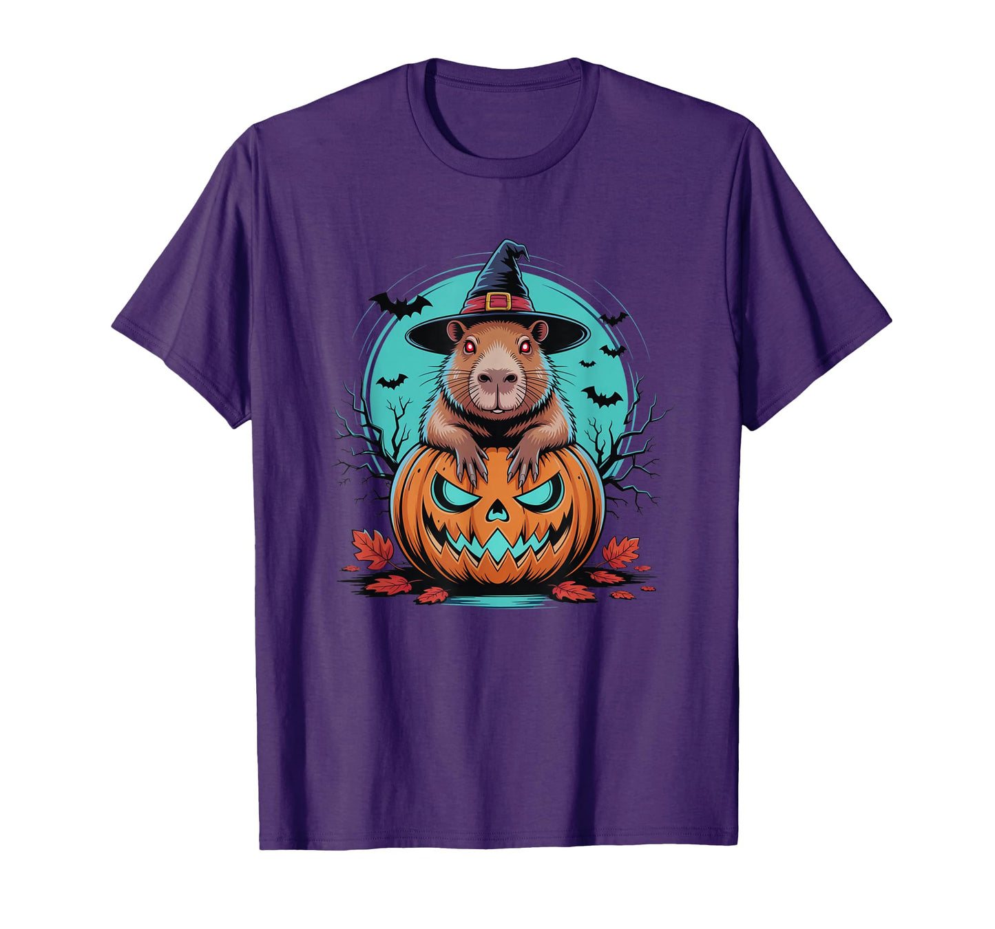 Capybara Pumpkin Fall Season Spooky Outfit T-Shirt