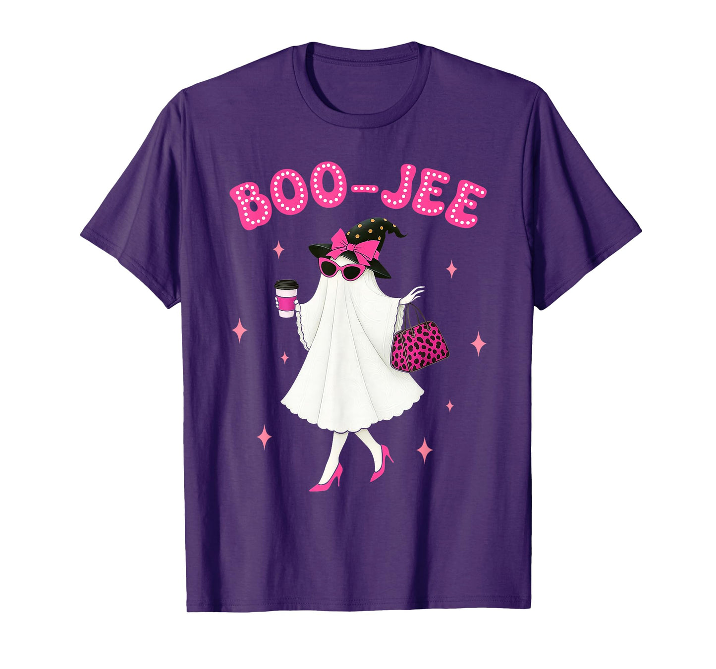 Coquette Ghost Coffee Boo-JEE Halloween Boujee Cute Ghost T-Shirt