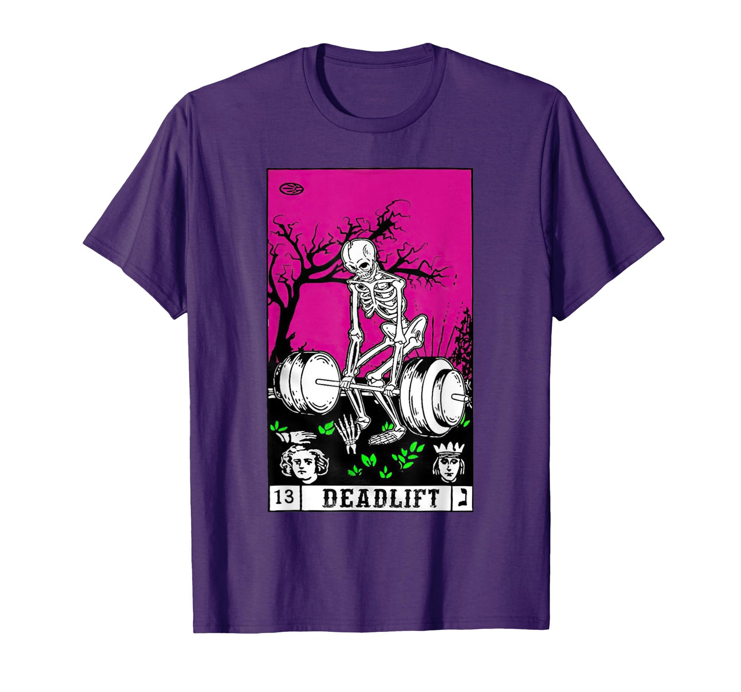 Tarot Card Funny Gym Deadlifts Workout Occult Reading Reader T-Shirt