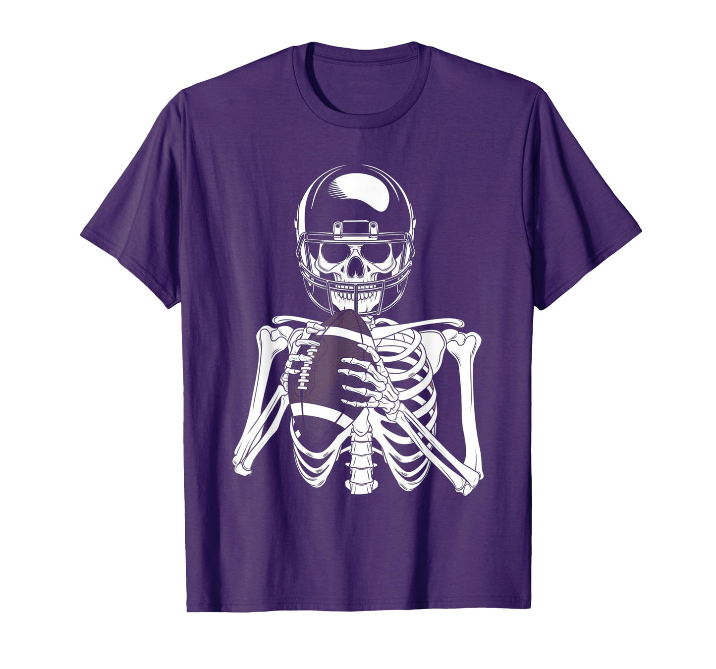 American Football Skeleton Football Player Halloween Spooky T-Shirt