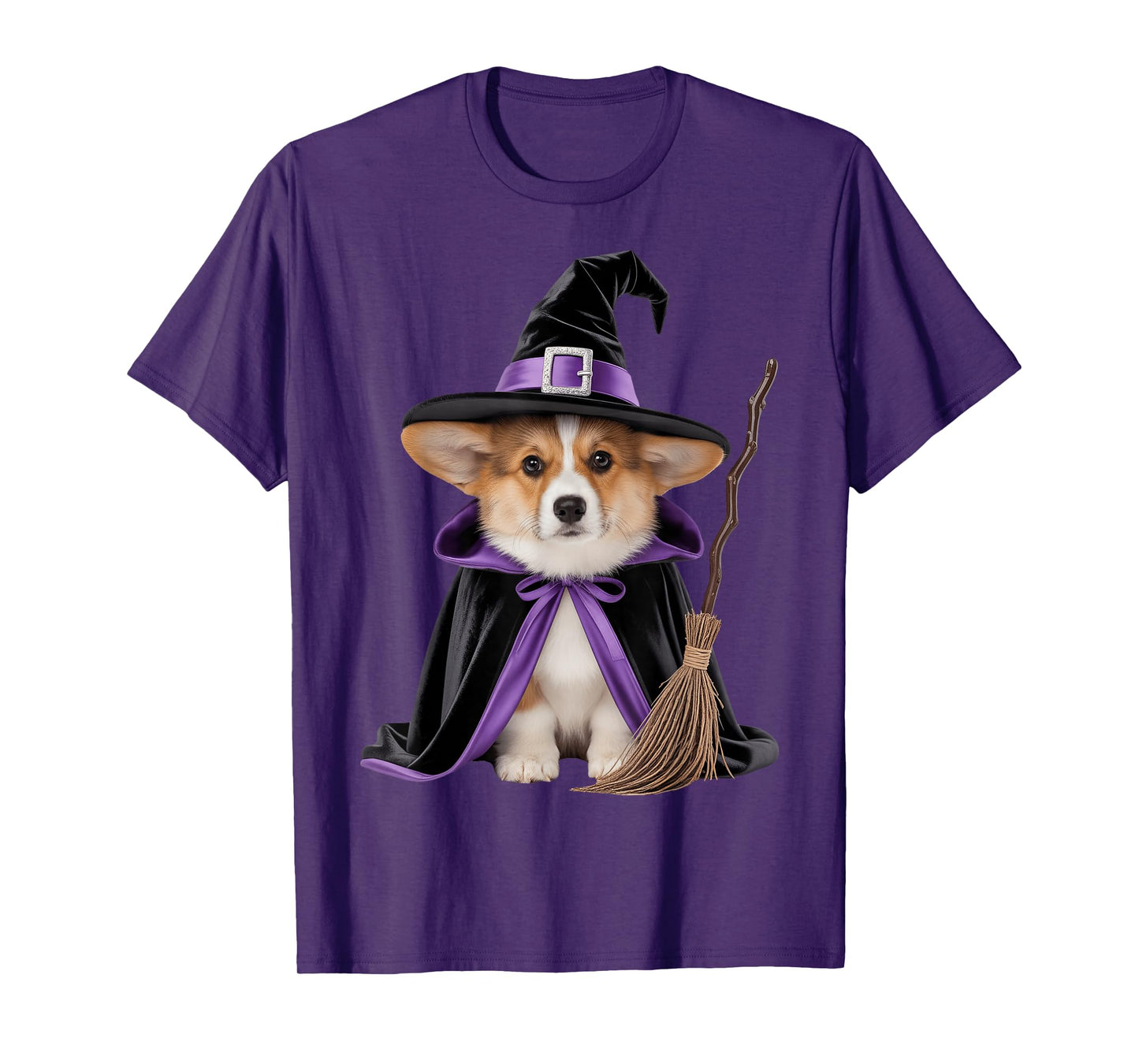 Corgi Witch Halloween T-Shirt