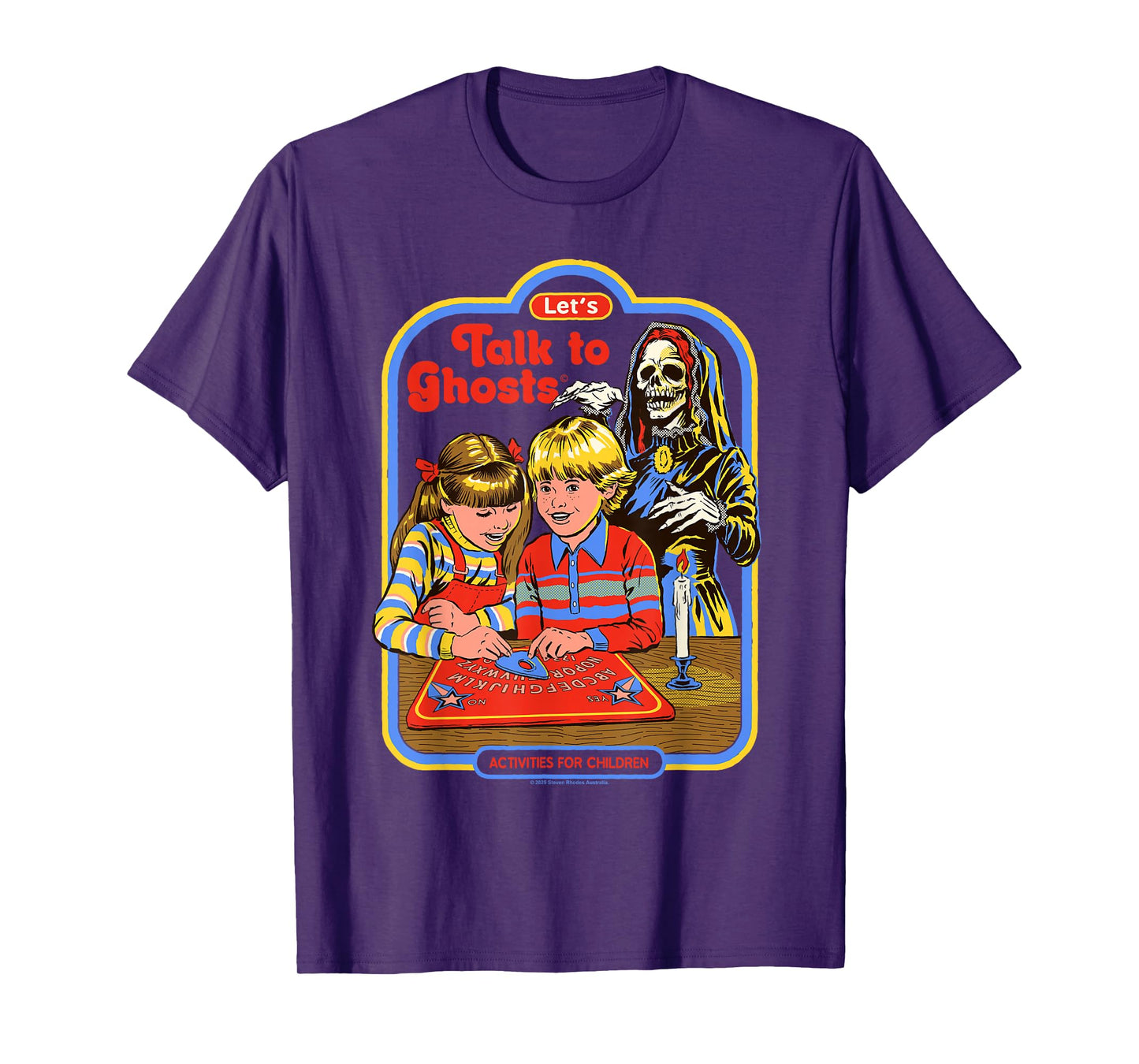 Let's Talk to Ghosts Demon Retro Vintage Funny Adult Humor T-Shirt