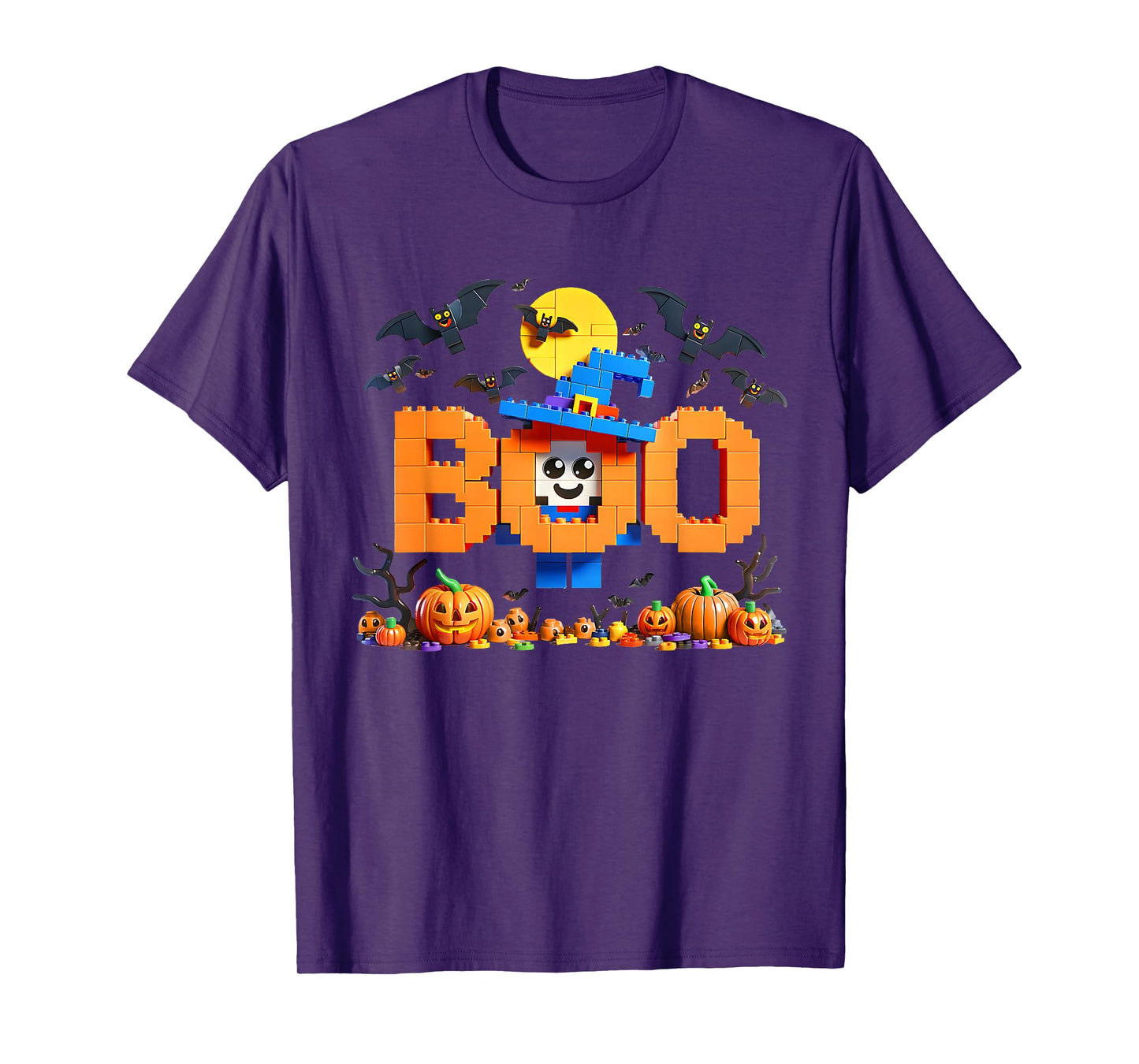 Halloween Master Builder Brick Boo Costume Building Bricks T-Shirt