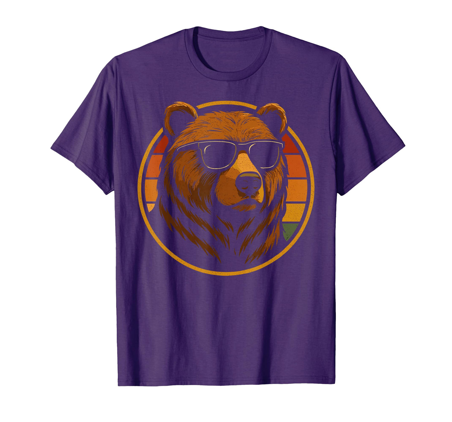 Cool Bear With Sunglasses Retro Wilderness T-Shirt