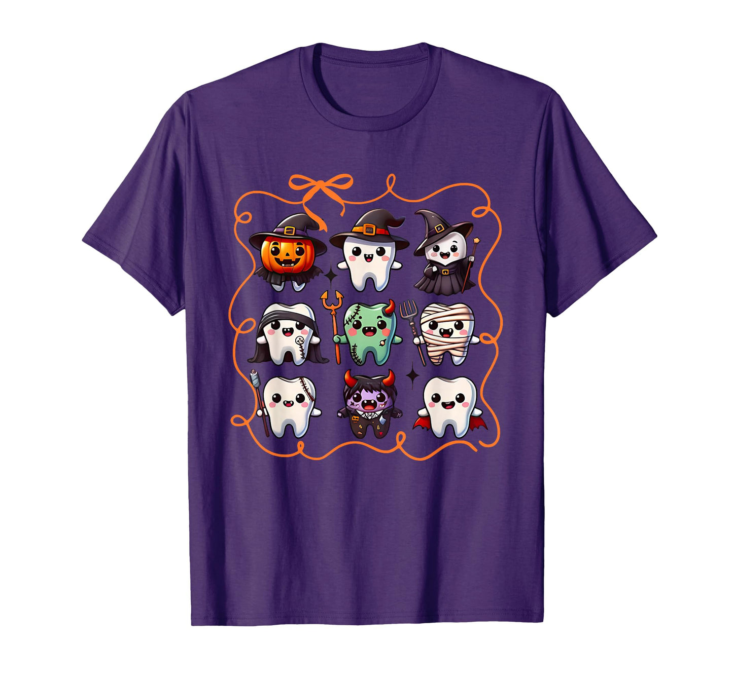 Funny Dental Squad Spooky Season Halloween Costume Men Women T-Shirt