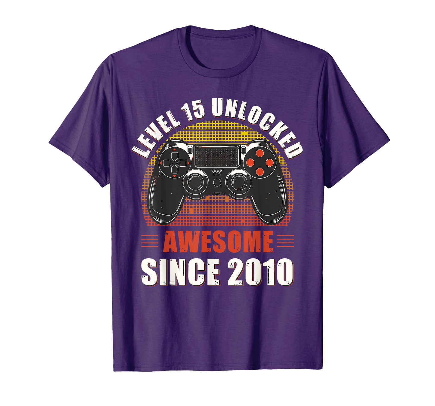 Level 15 Unlocked Awesome Since 2010 Video Gamer 15 Birthday T-Shirt