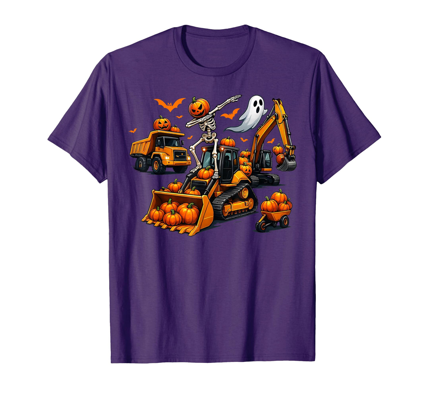 Spooky Construction Trucks Halloween Costume Toddler Boys T-Shirt