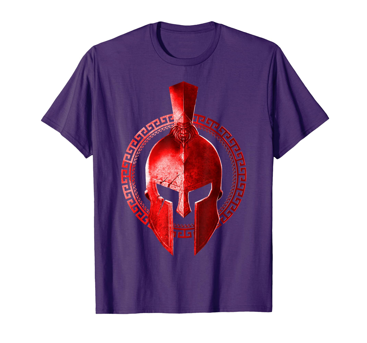 Spartan Helmet Gladiator Workout Gym Warrior Sparta Red Gift T-Shirt