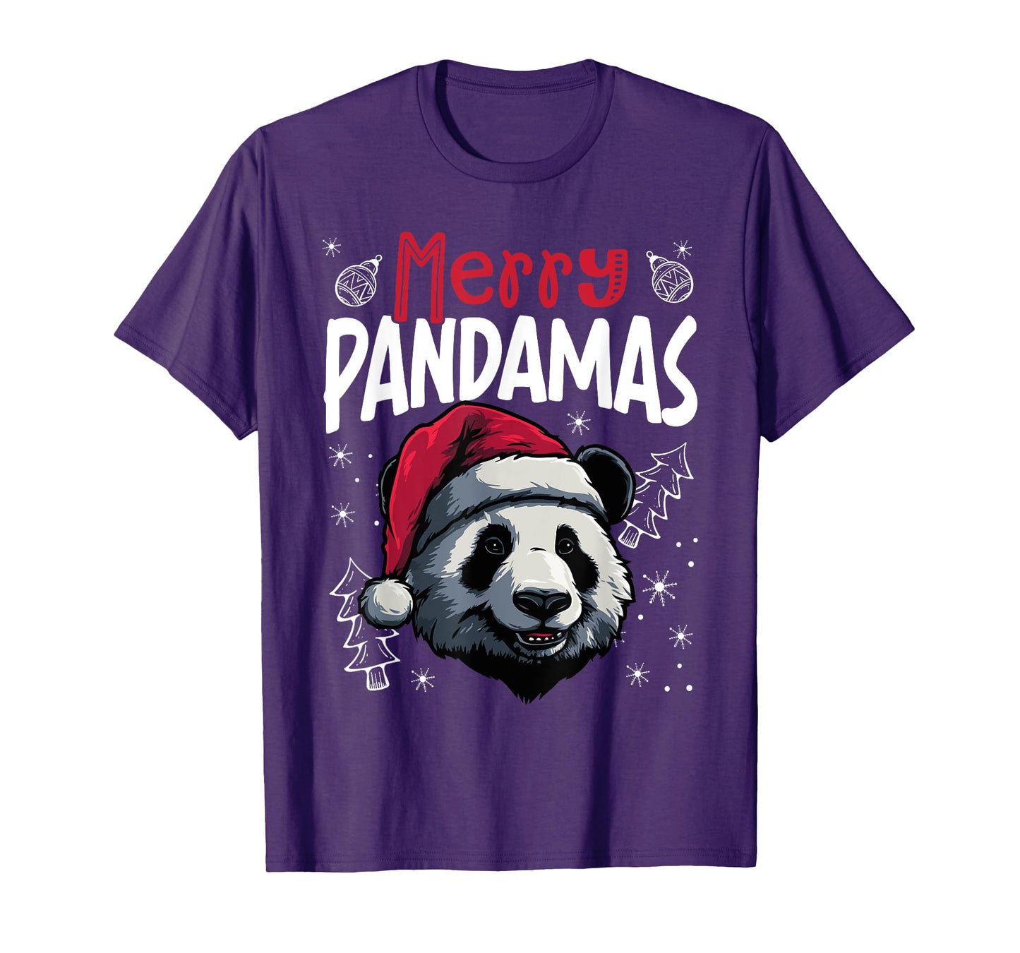 Merry Pandamas Funny Christmas Panda T-Shirt