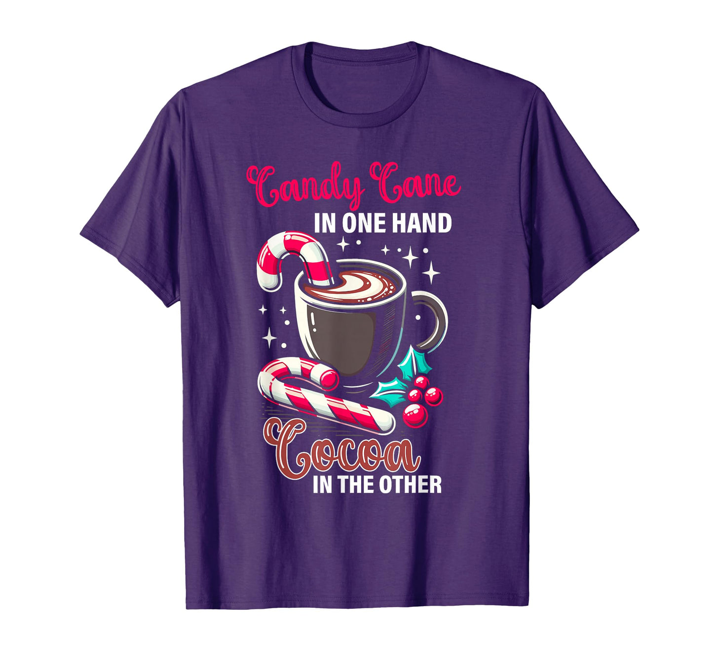 Candy Cane Cocoa Christmas Santa Xmas Family Celebration T-Shirt