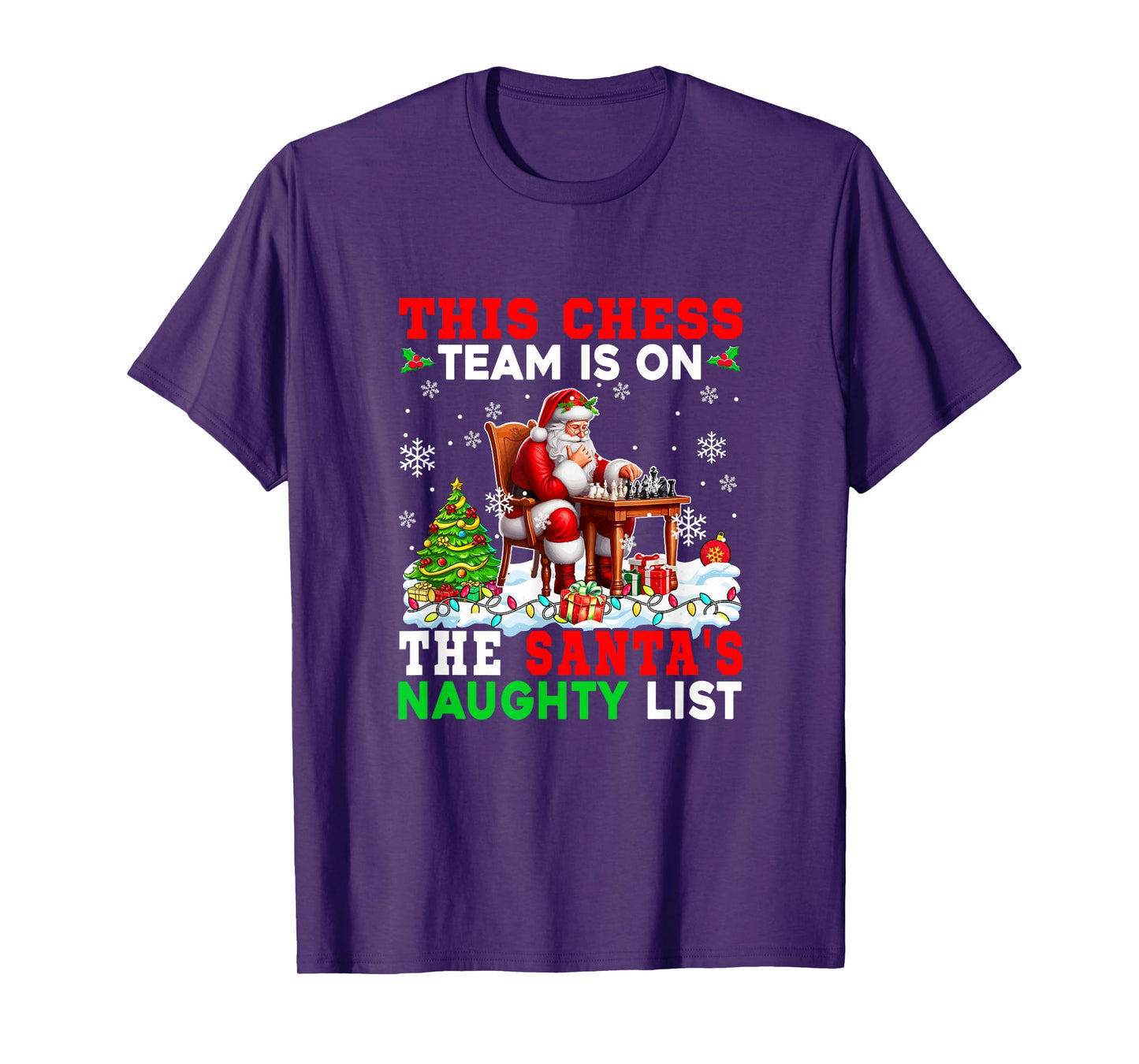 Chess Team is On Santa's Christmas Naughty List Sports T-Shirt