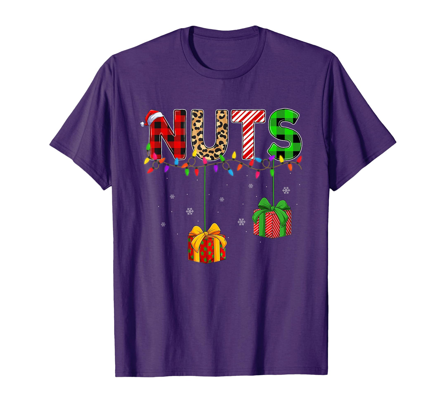 Chest Nuts Christmas Lights Couples Matching Family Pajamas T-Shirt