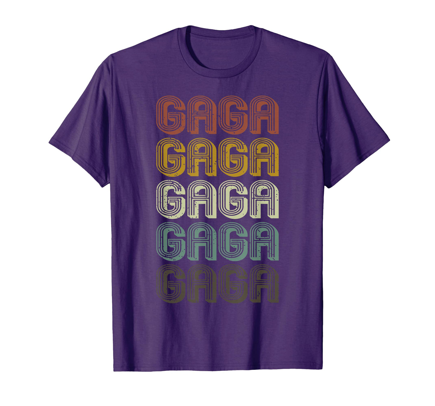 Retro Gaga First Name Personalized Gaga Groovy Vintage T-Shirt