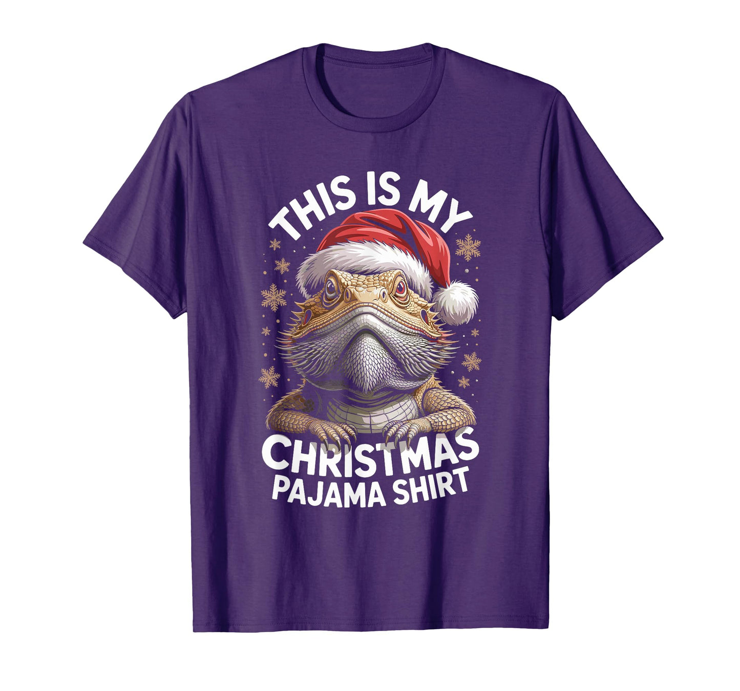 Bearded Dragon Santa Hat Christmas Xmas for Men Women T-Shirt