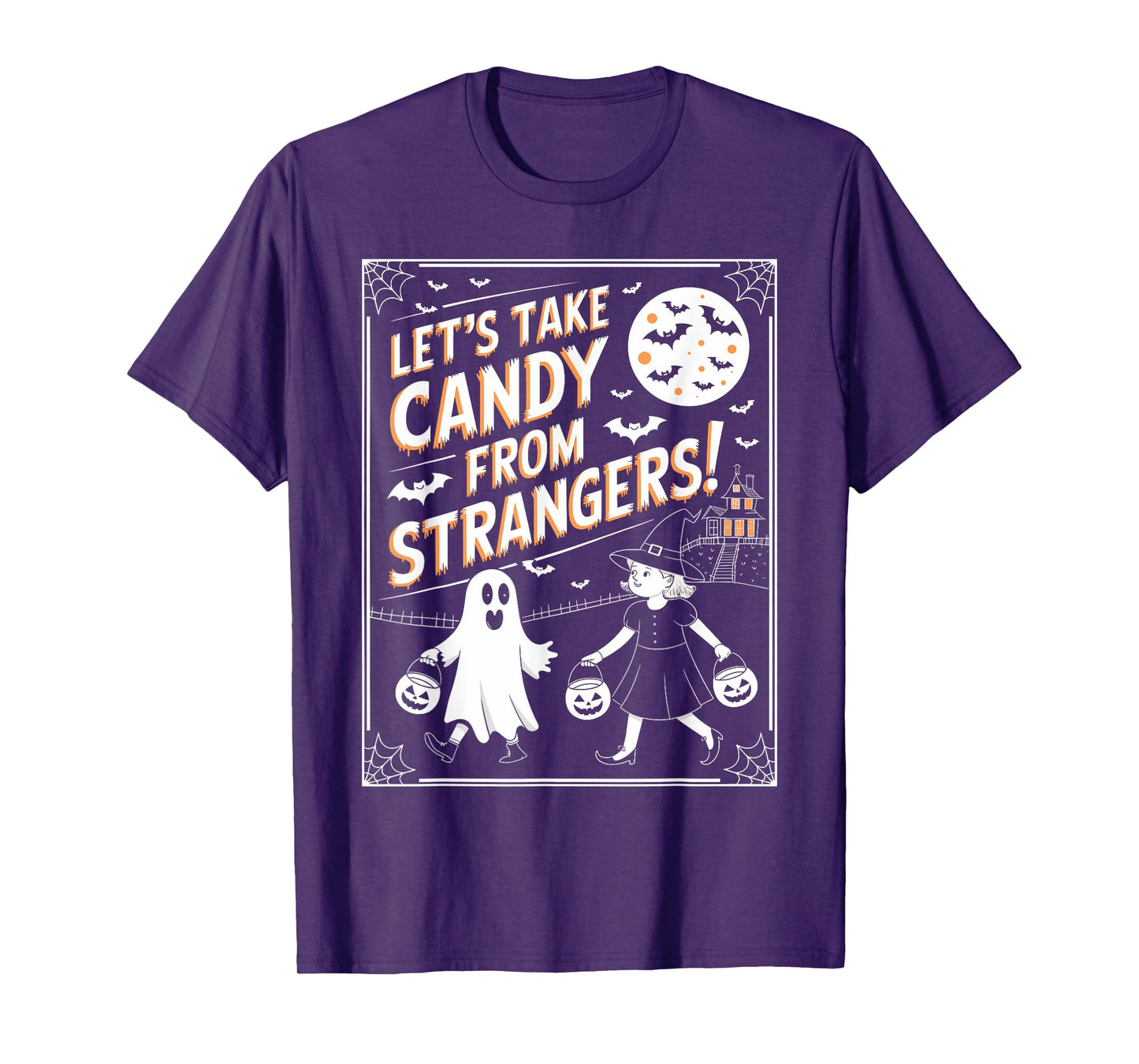 Let's Take Candy From Strangers Retro Halloween T-Shirt