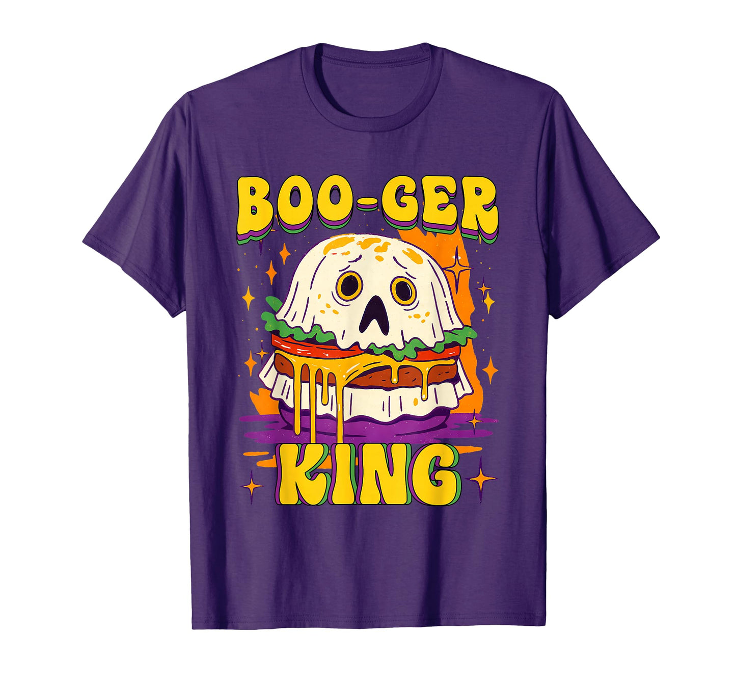 Boo-ger King, Halloween Hamburger, Funny Food Halloween Tee T-Shirt