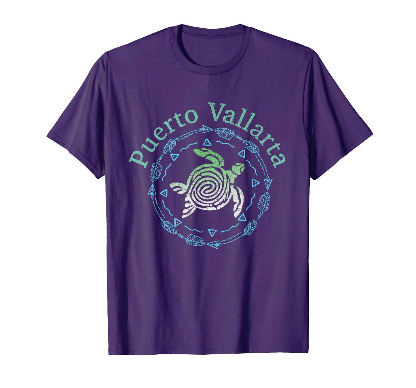 Puerto Vallarta Vintage Tribal Turtle T-Shirt