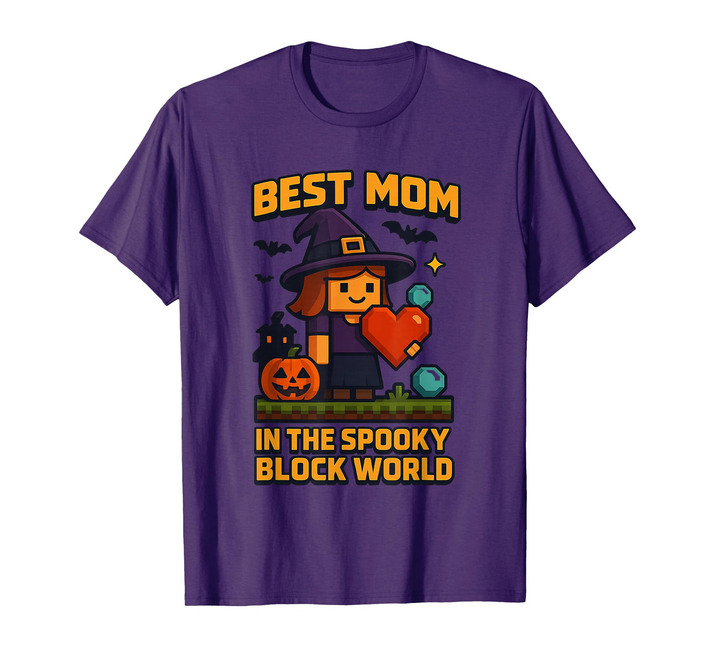 Spooky Block World Mom T-Shirt