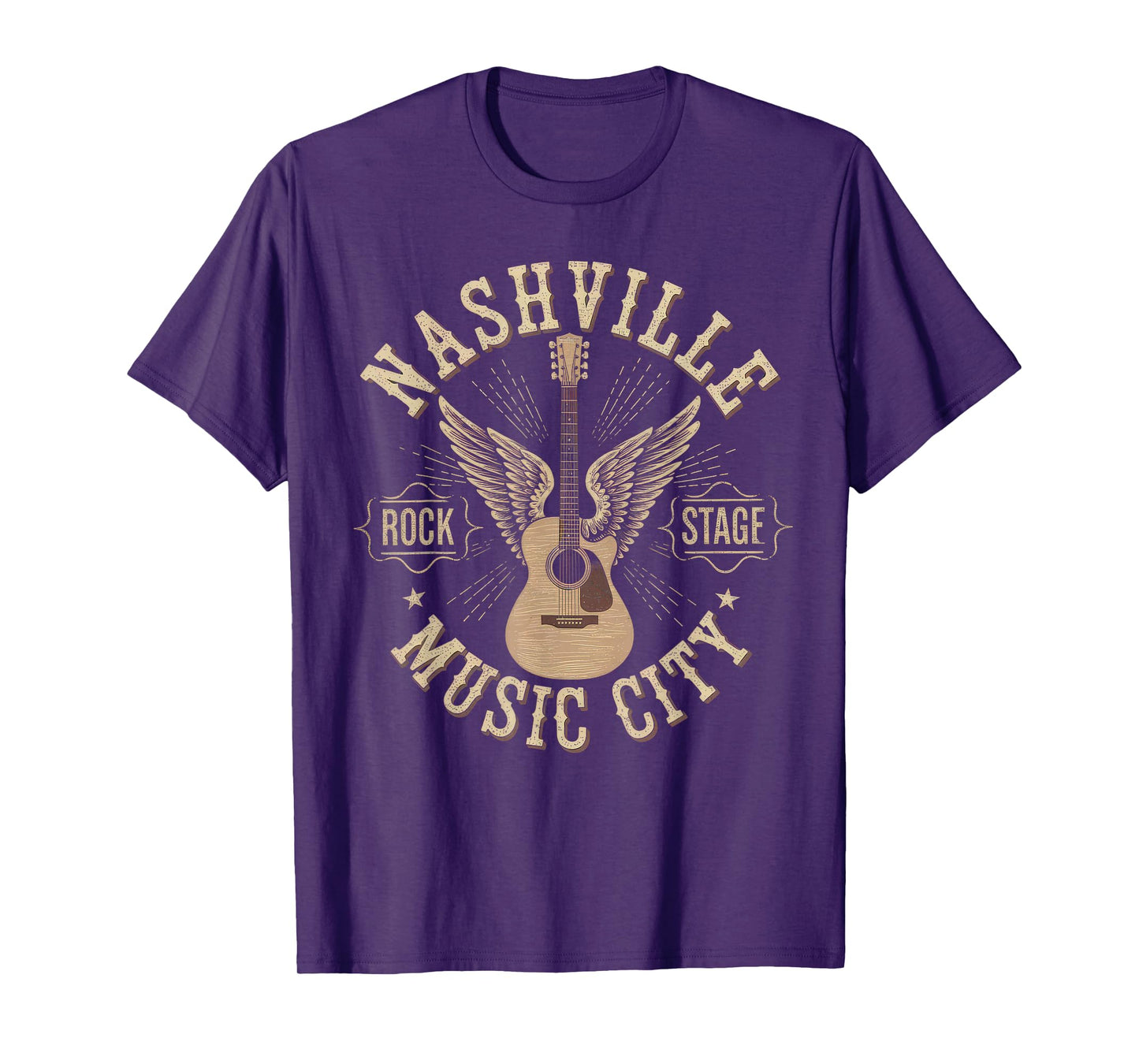 Nashville Music City Tshirt Women Men Tennessee Rock Country T-Shirt