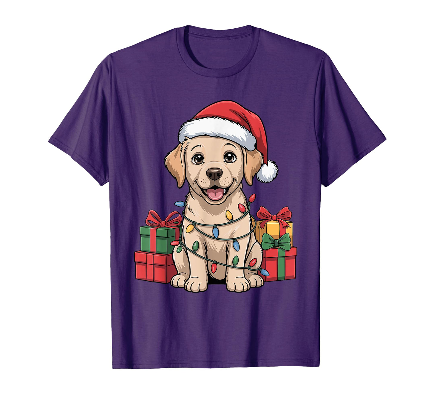 Cute Labrador Christmas Design Funny Lab Dog Lover Holiday T-Shirt