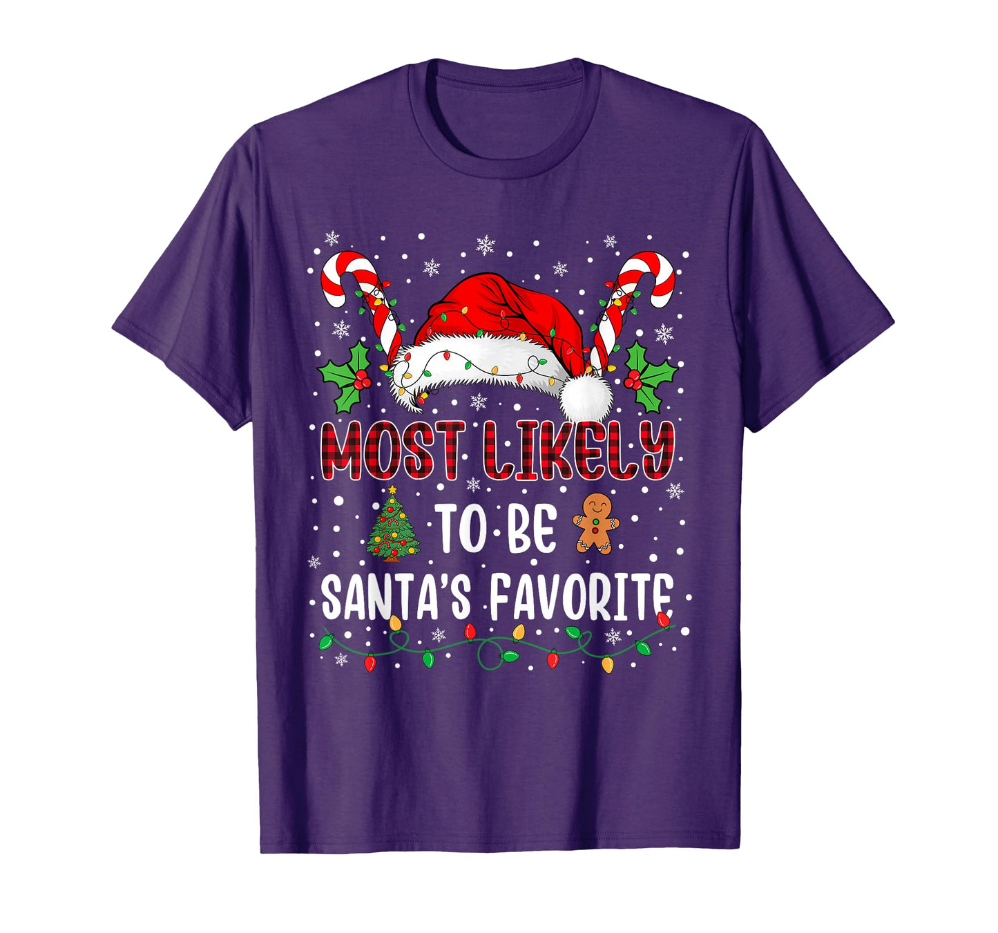 Most Likely to Be Santa's Favorite Family Christmas Matching T-Shirt