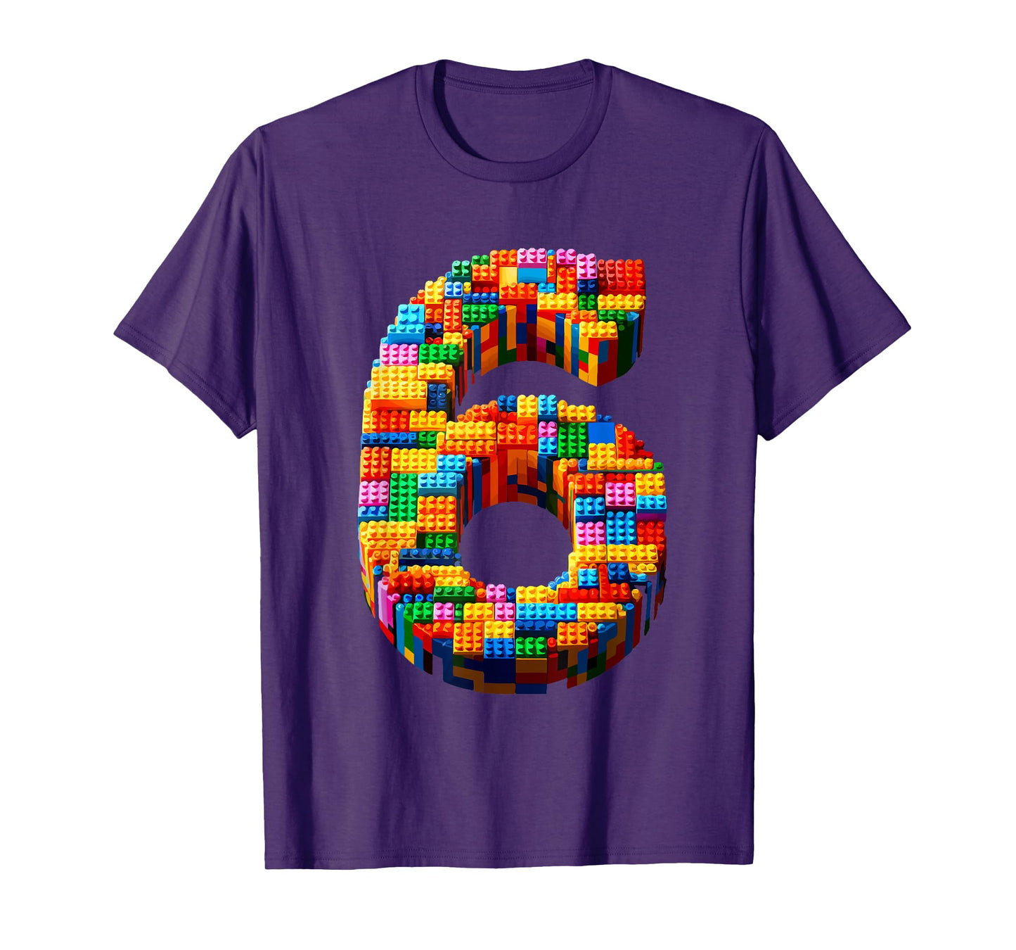 6 Year Old Blocks Building Master Builder 6th Birthday Boy T-Shirt
