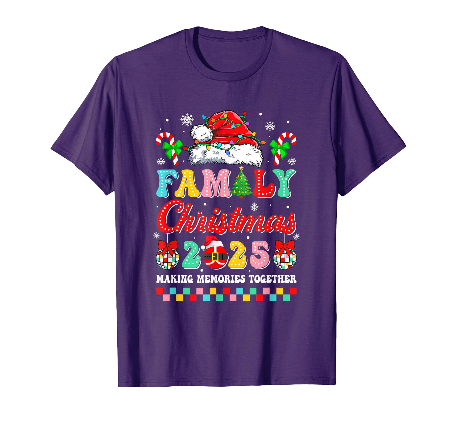 Family Christmas 2025 Matching Squad Santa Xmas Funny T-Shirt