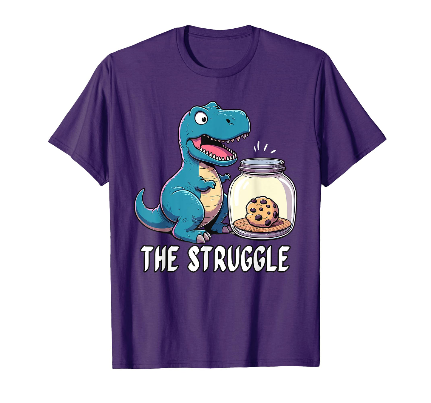 The Struggle is Dinosaur Fitness Gym Lover Gifts Dino T-Shirt