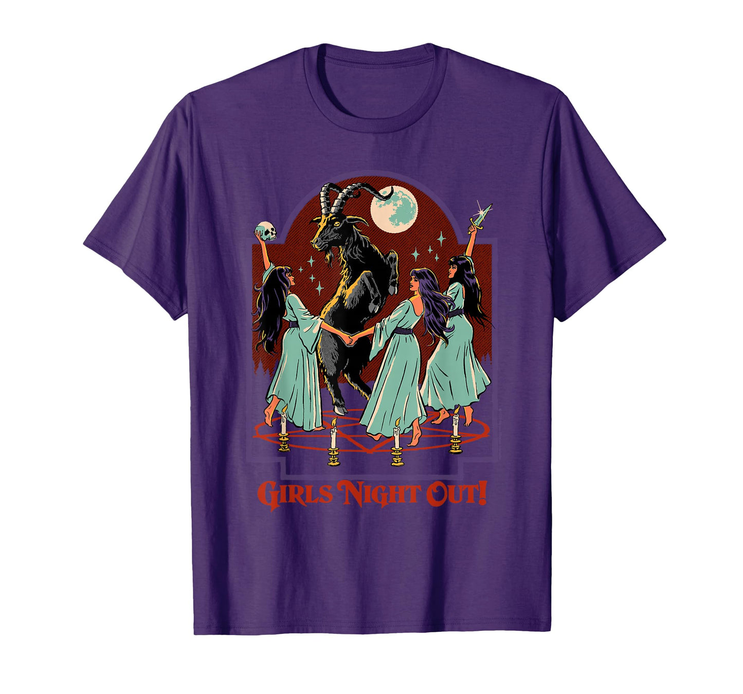 Girl's Night Out Witches Retro Vintage Funny Adult Humor T-Shirt