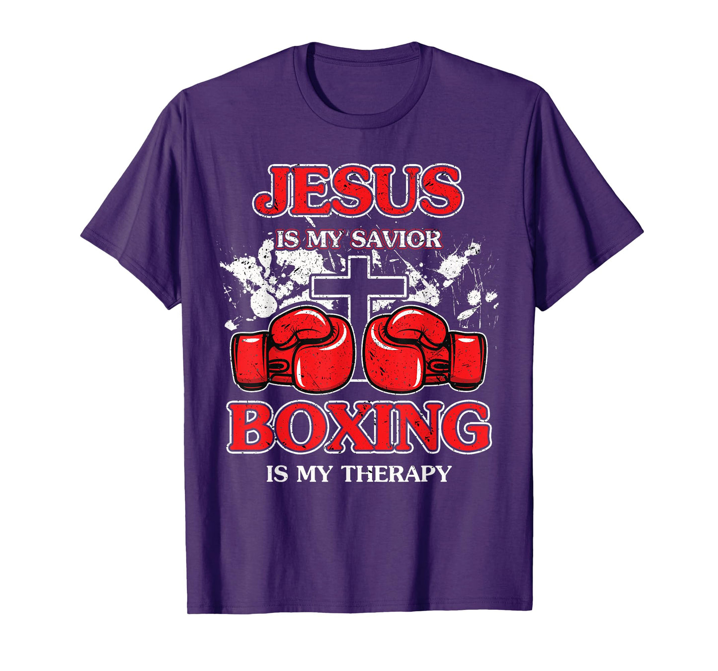 Jesus Is My Savior Boxing Is My Therapy T-Shirt