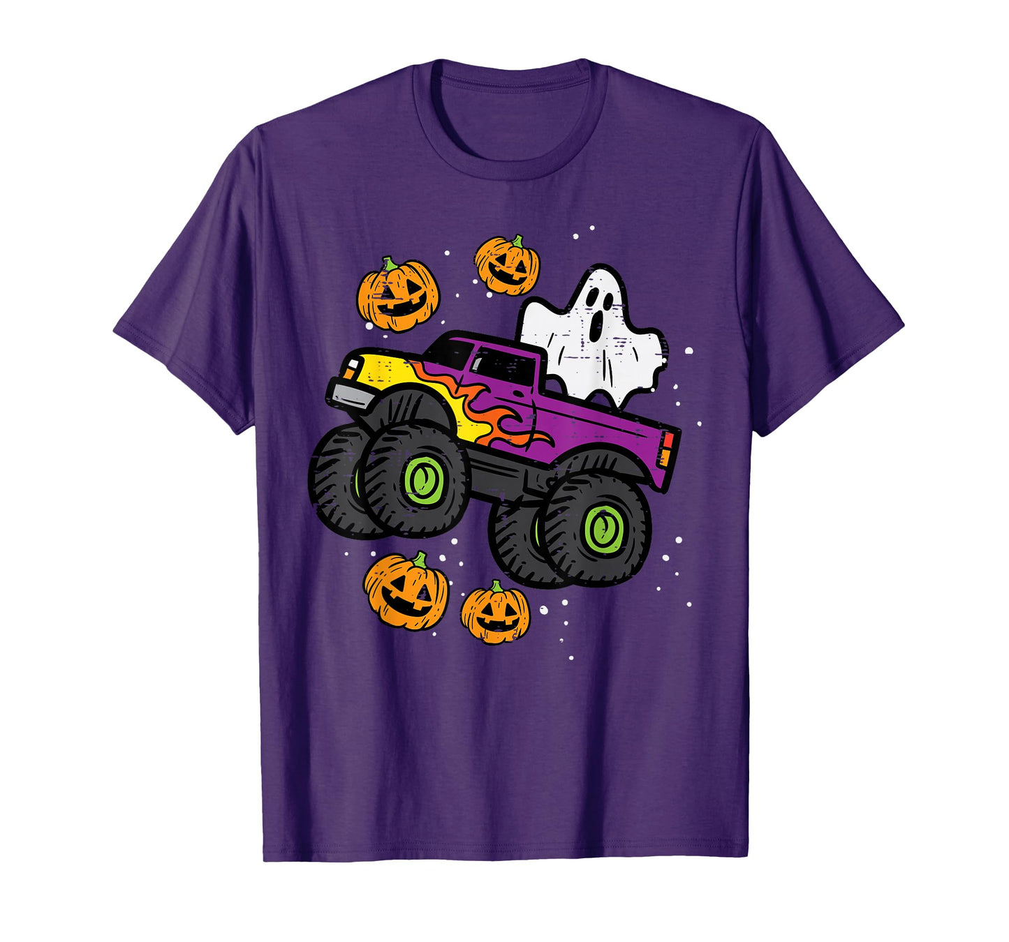 Halloween Ghost Monster Truck Costume Toddler Boys Kid Youth T-Shirt