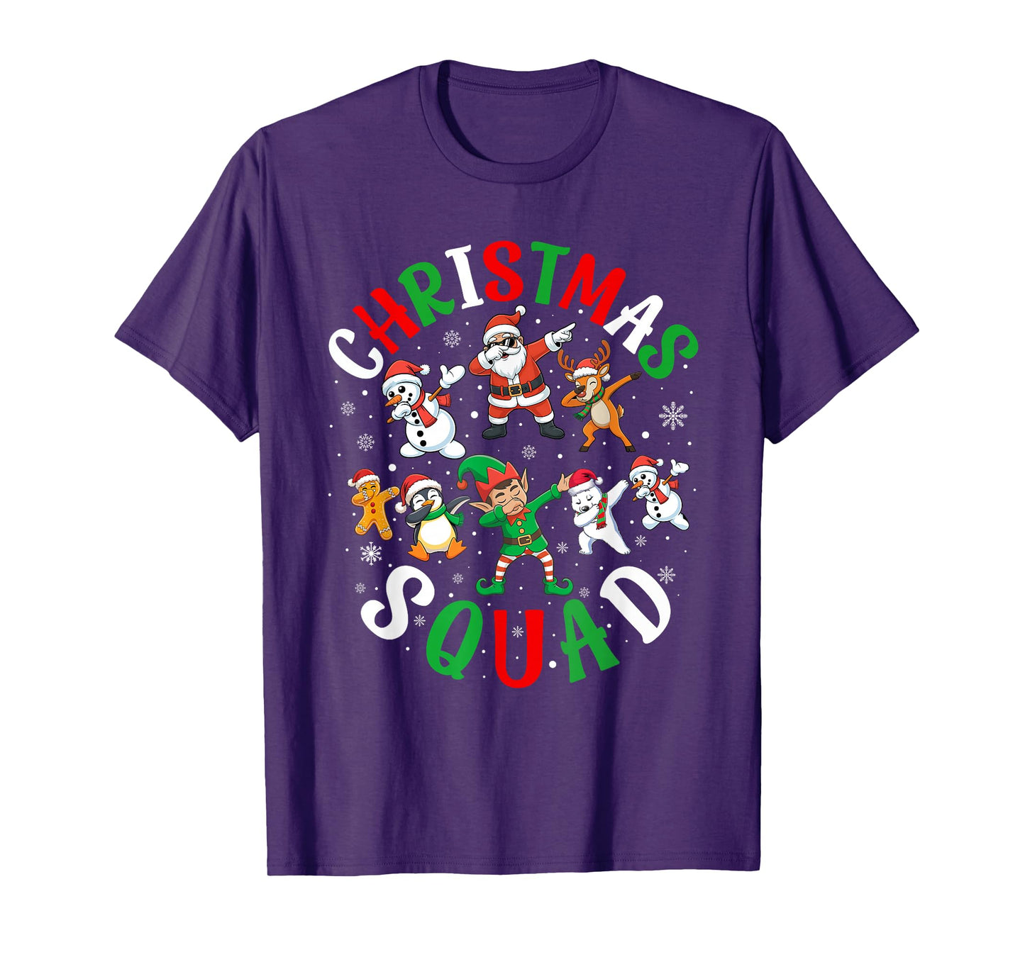 Dabbing Christmas Squad Matching Pajamas Kids Boys Girls Dab T-Shirt