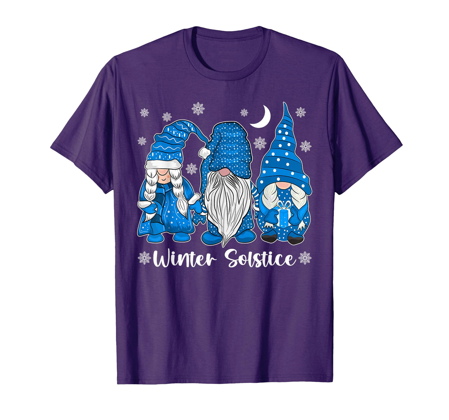 Funny Winter Solstice You Gnomies Snow & Moon Women Girls T-Shirt
