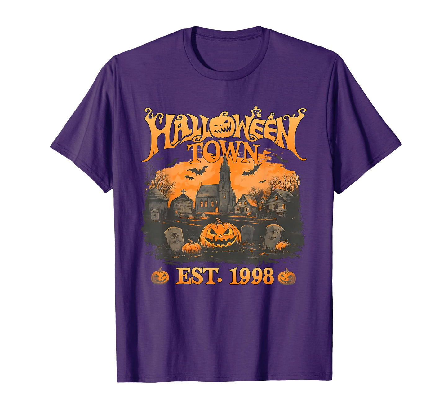 Halloween Town Est 1998 Vintage Spooky Pumpkin Ghost Gifts T-Shirt